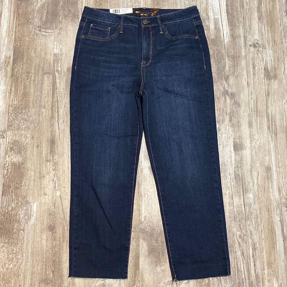 New Seven7 Tower Straight Crop Jeans Women’s Size 10 Relaxed Easy Fit